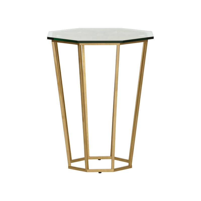 Chelsea House Ursa Glass To Geometric Side Table