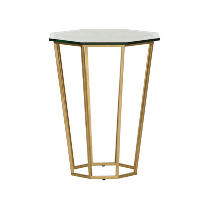 Chelsea House Ursa Glass To Geometric Side Table