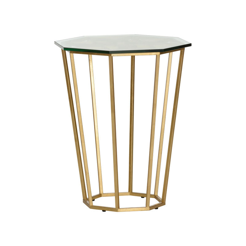 Chelsea House Ursa Glass To Geometric Side Table