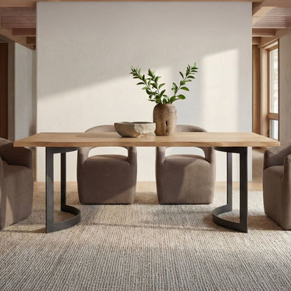 Bent Live Edge Reclaimed Wood Dining Table - view 12