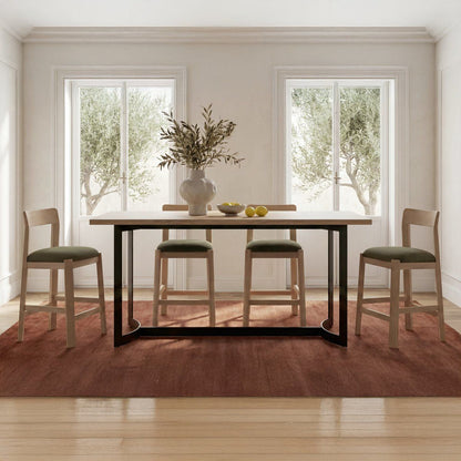 Bent Live Edge Industrial Counter Table