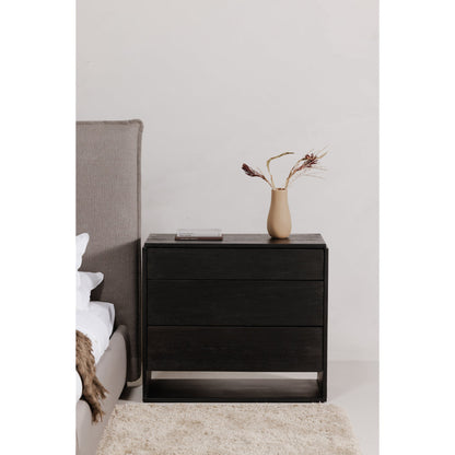 Quinton Wood 3 Drawer Nightstand