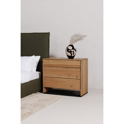 Quinton Wood 3 Drawer Nightstand