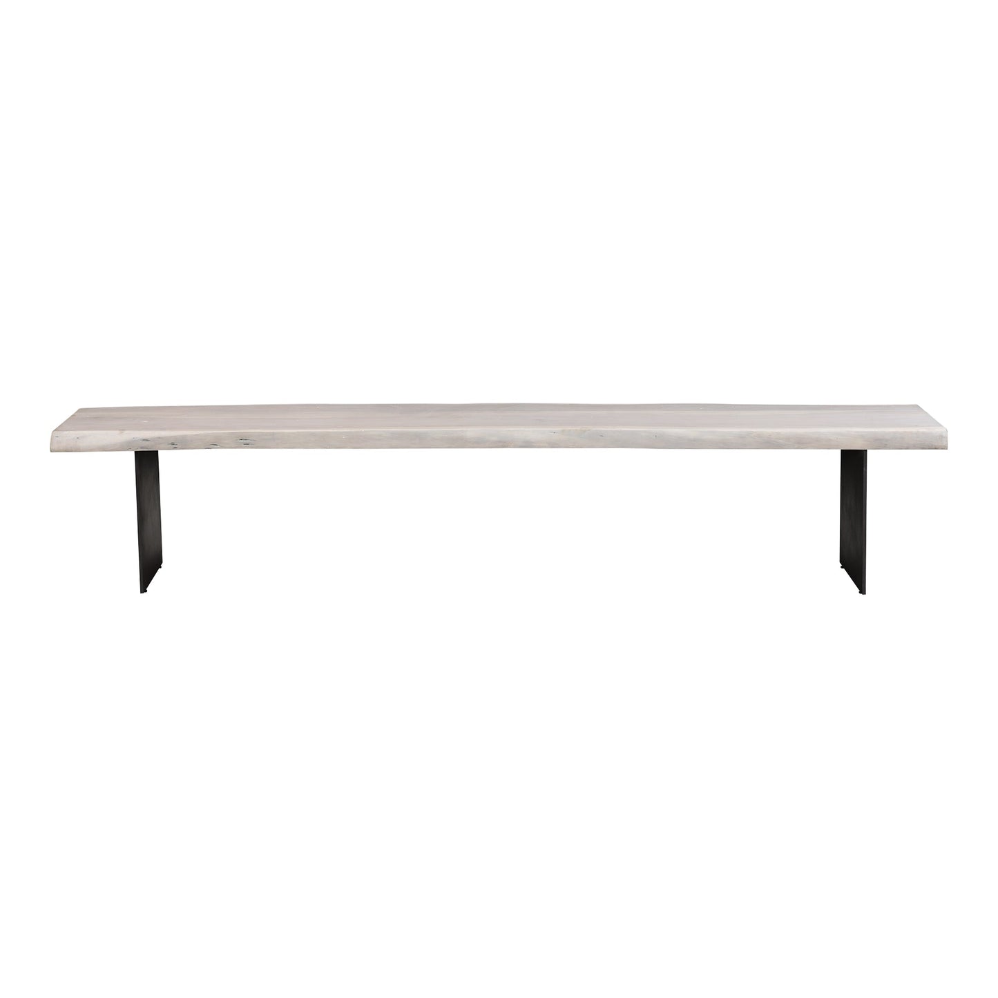 Evans SolidWood & Iron Off-White Dining Bench