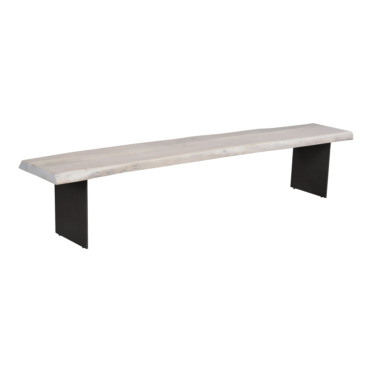 Evans SolidWood & Iron Off-White Dining Bench