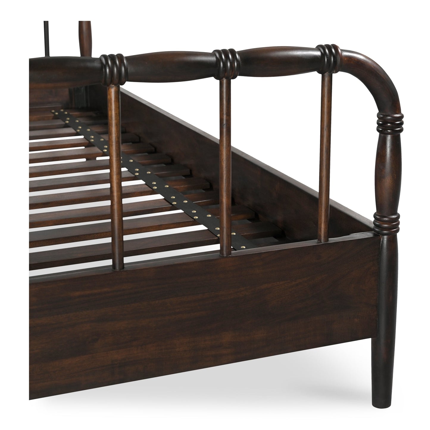 Vivian Solid Acacia Brown Wood Finish Bed
