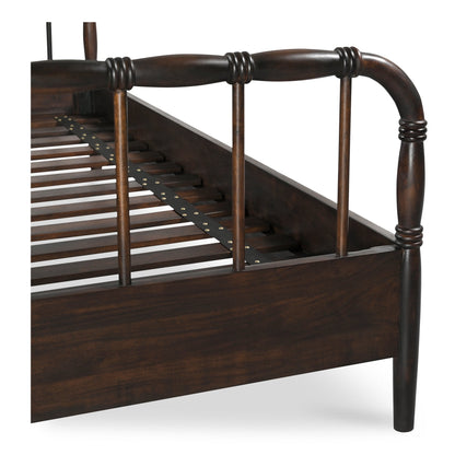 Vivian Solid Acacia Brown Wood Finish Bed