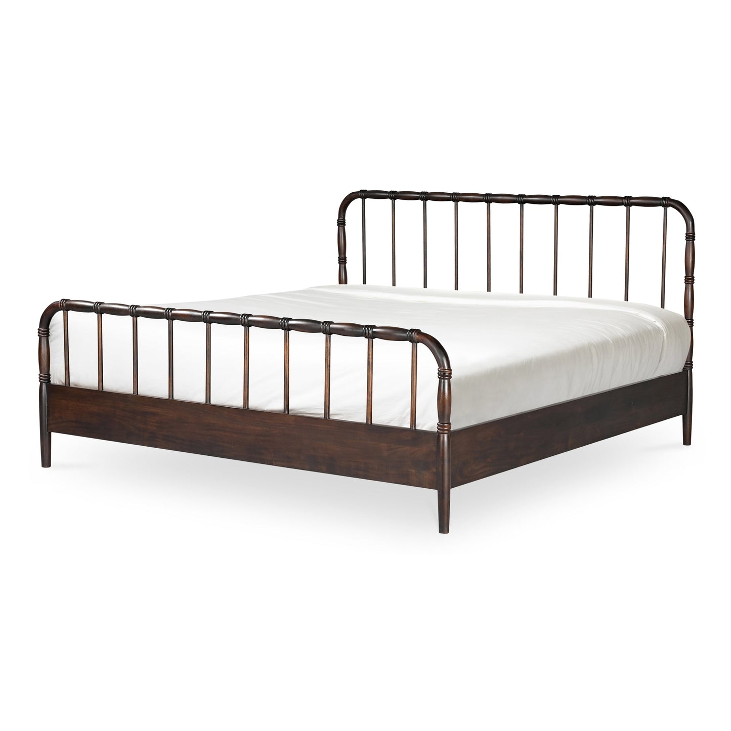 Vivian Solid Acacia Brown Wood Finish Bed