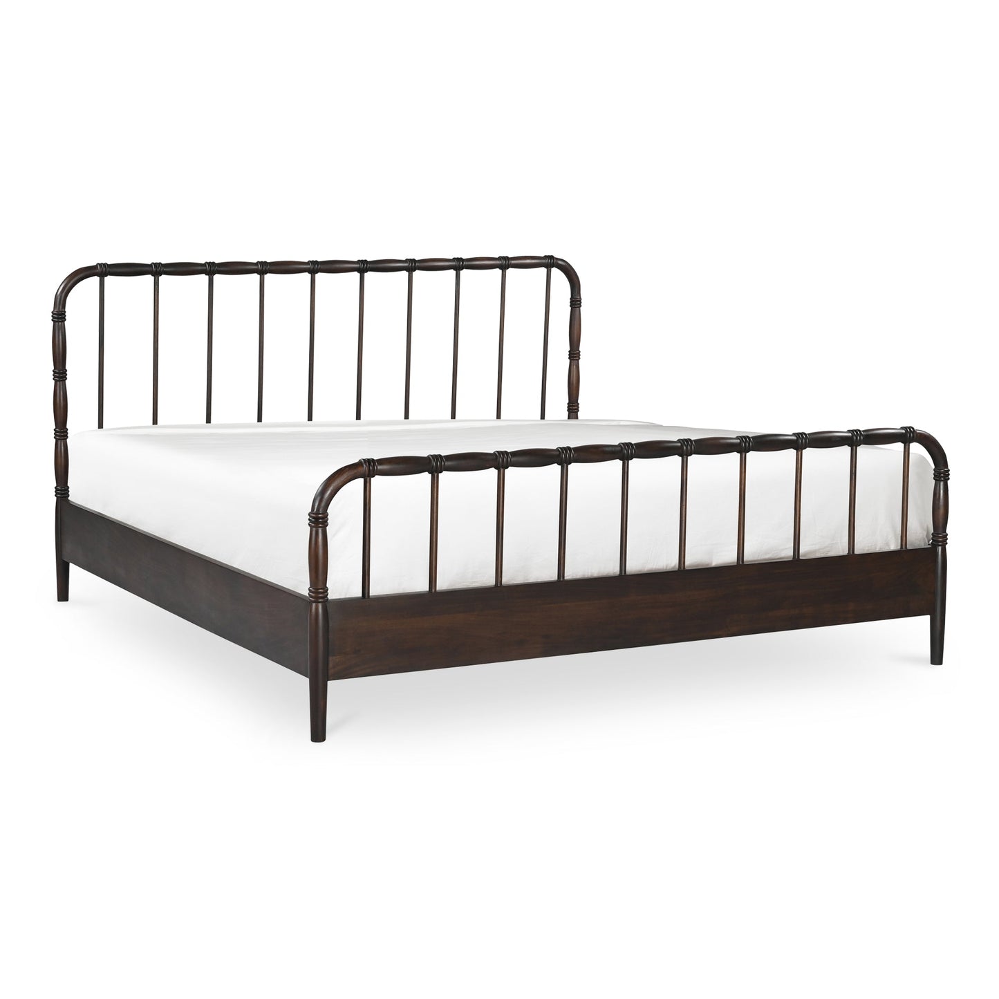 Vivian Solid Acacia Brown Wood Finish Bed