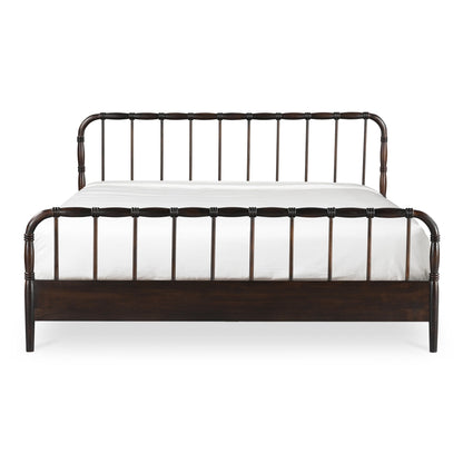 Vivian Solid Acacia Brown Wood Finish Bed