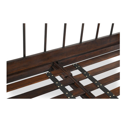 Vivian Solid Acacia Brown Wood Finish Bed