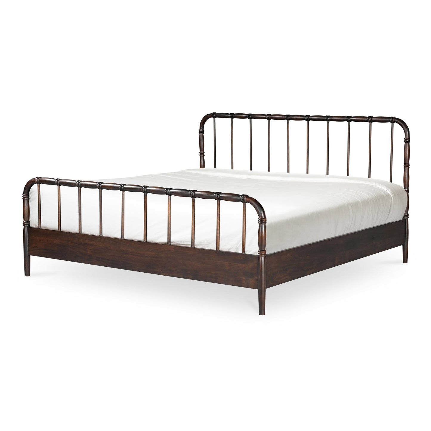 Vivian Solid Acacia Brown Wood Finish Bed