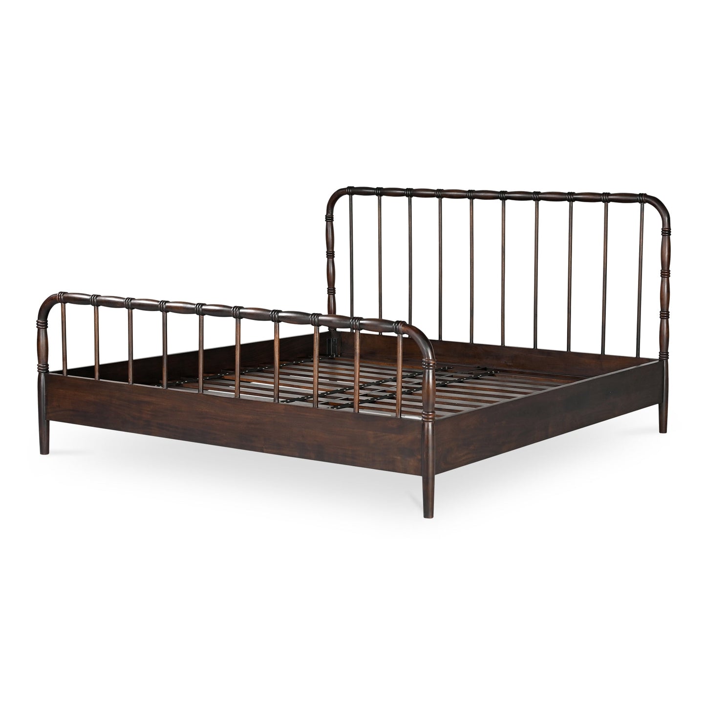 Vivian Solid Acacia Brown Wood Finish Bed