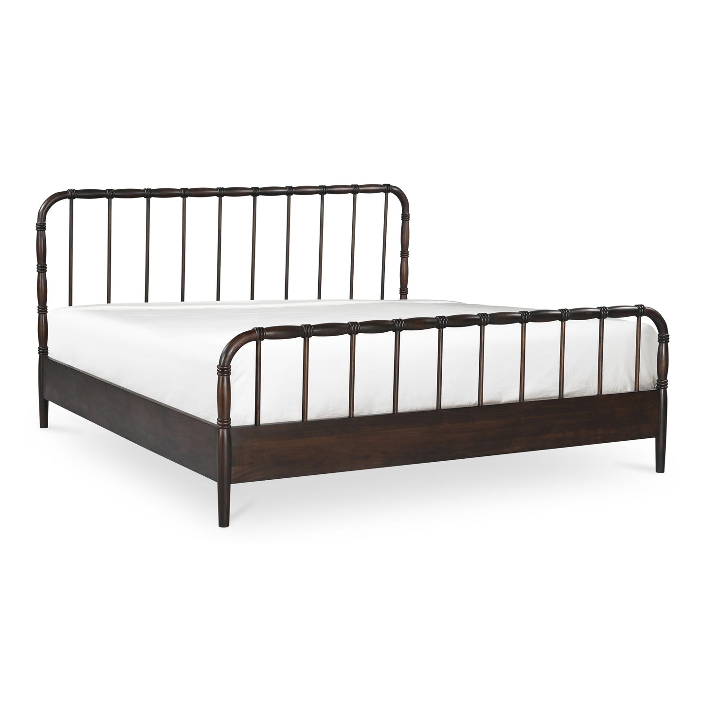 Vivian Solid Acacia Brown Wood Finish Bed