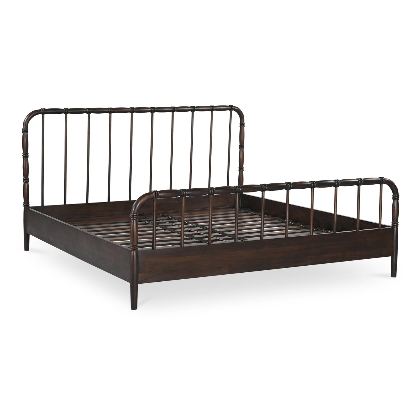 Vivian Solid Acacia Brown Wood Finish Bed