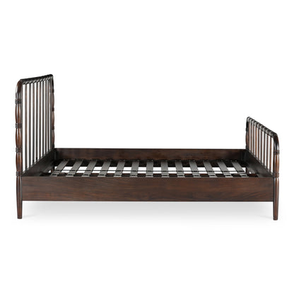 Vivian Solid Acacia Brown Wood Finish Bed