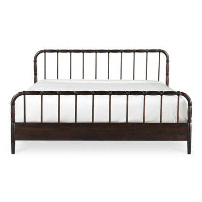 Vivian Solid Acacia Brown Wood Finish Bed