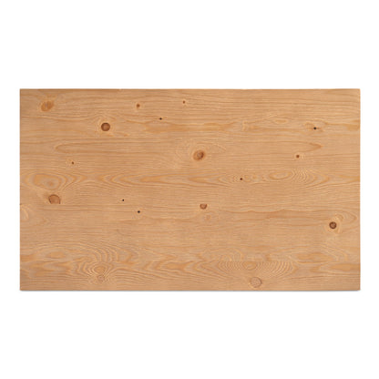 Tade Brown Pine Wood Three Drawer Nightstand