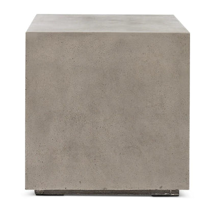 Bloc Concrete Outdoor Square End Table