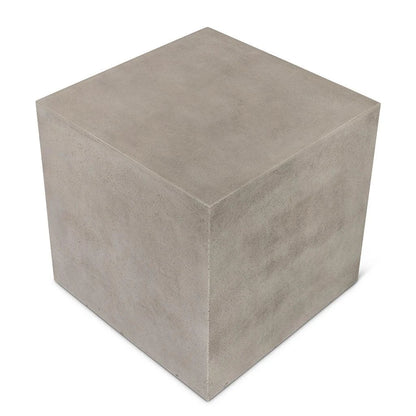 Bloc Concrete Outdoor Square End Table