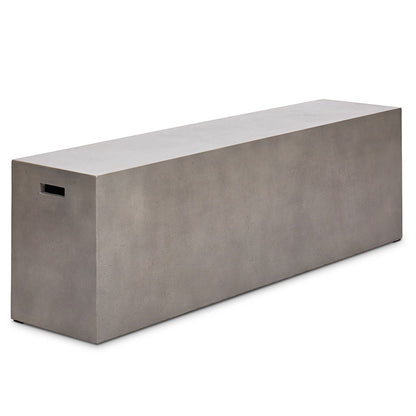 Una Concrete Outdoor Dark Grey Bench