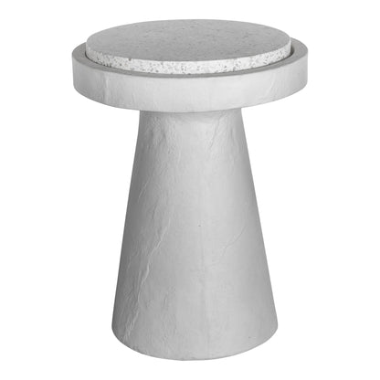 Book Terrazzo and Concrete Round Accent Table