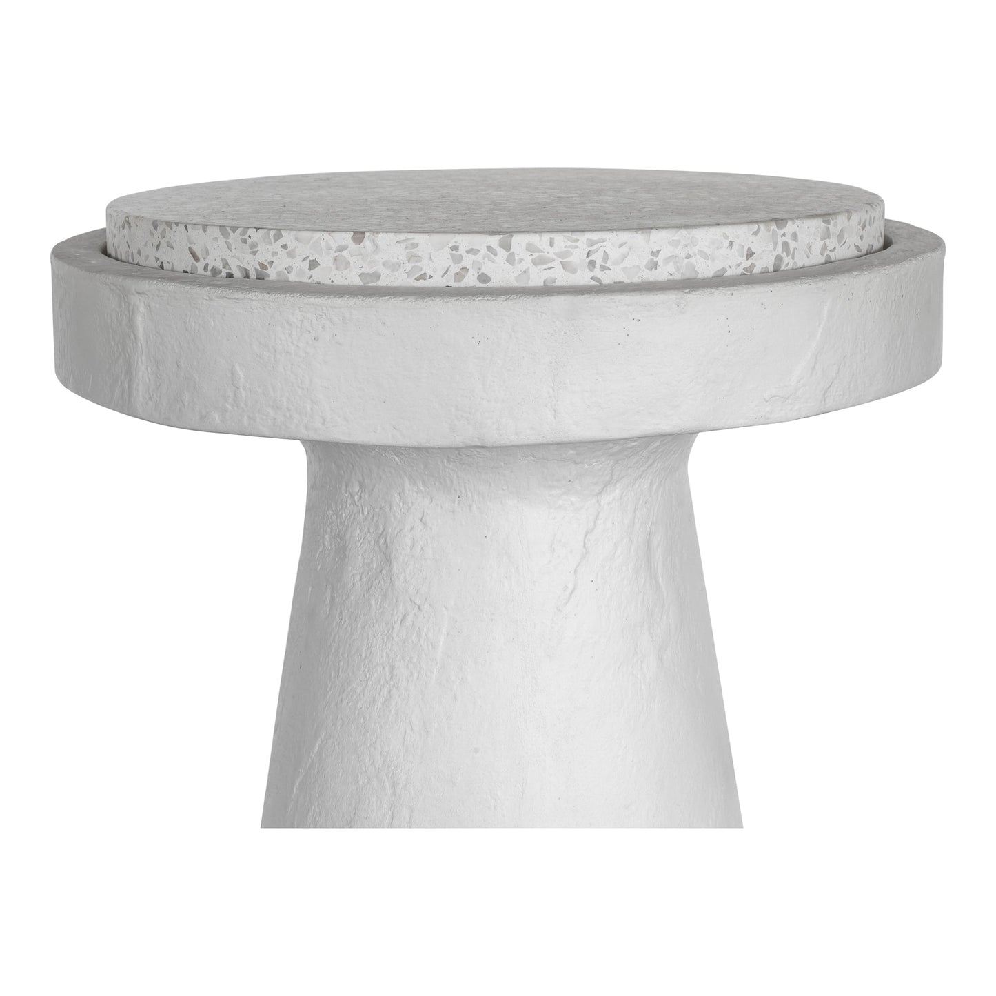 Book Terrazzo and Concrete Round Accent Table