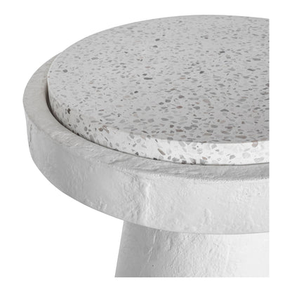 Book Terrazzo and Concrete Round Accent Table