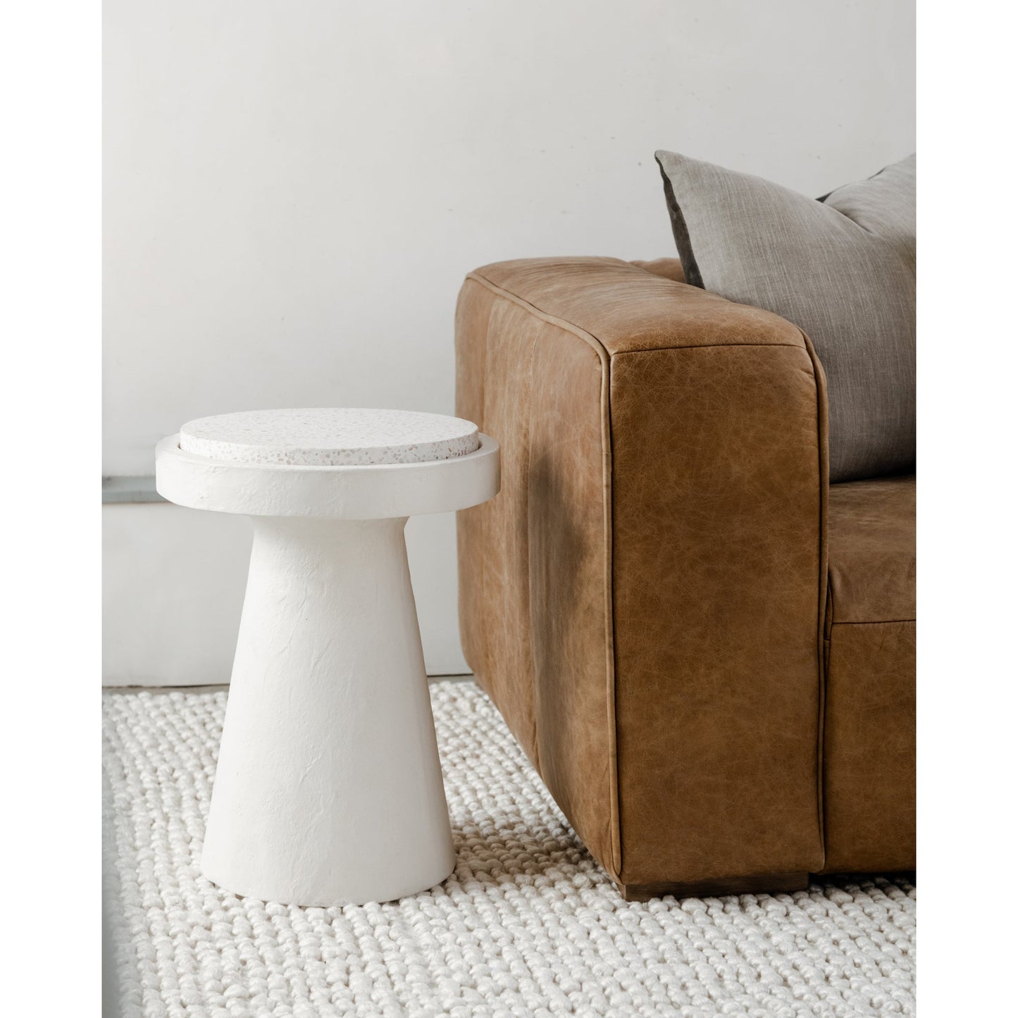 Book Terrazzo and Concrete Round Accent Table