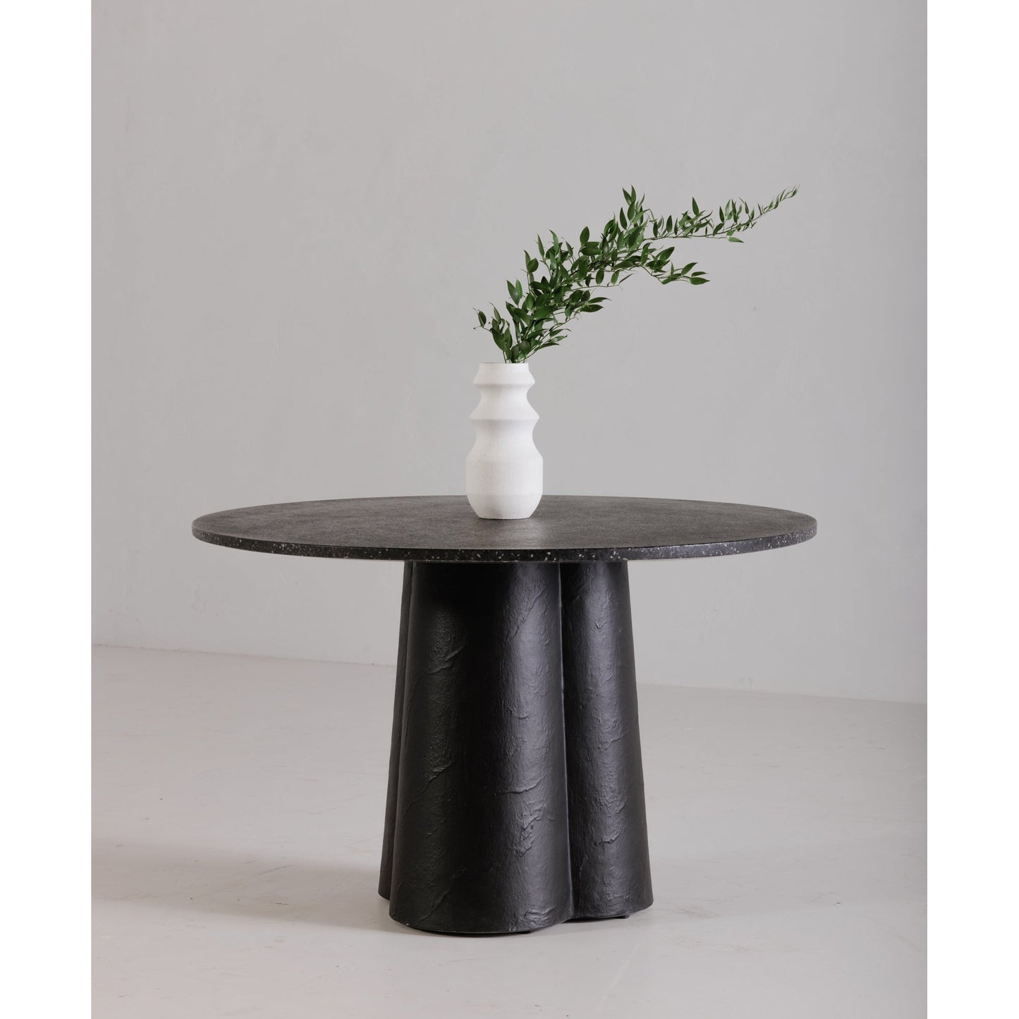 Mono Terrazzo and Concrete Round Dining Table