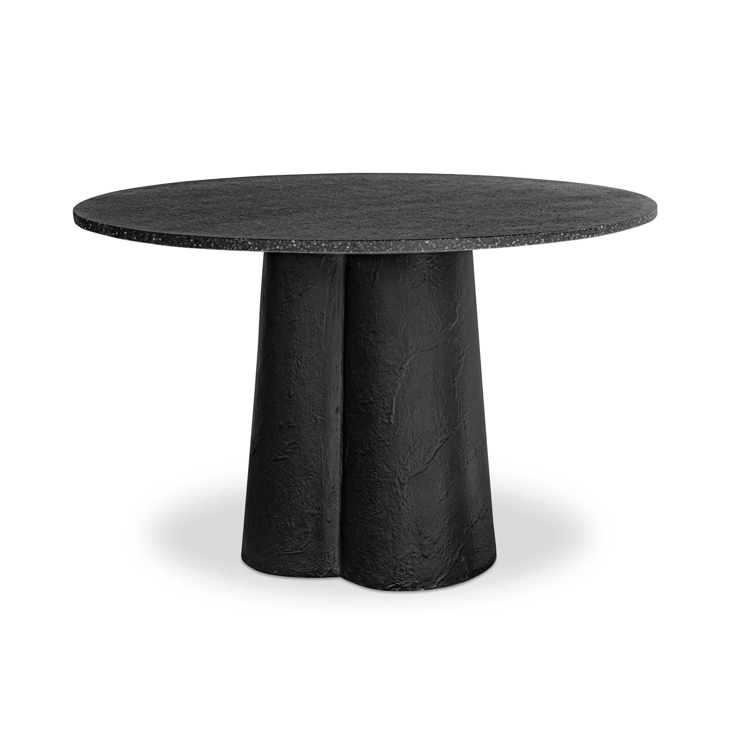 Mono Terrazzo and Concrete Round Dining Table