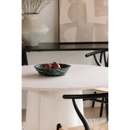 Mono Terrazzo and Concrete Round Dining Table