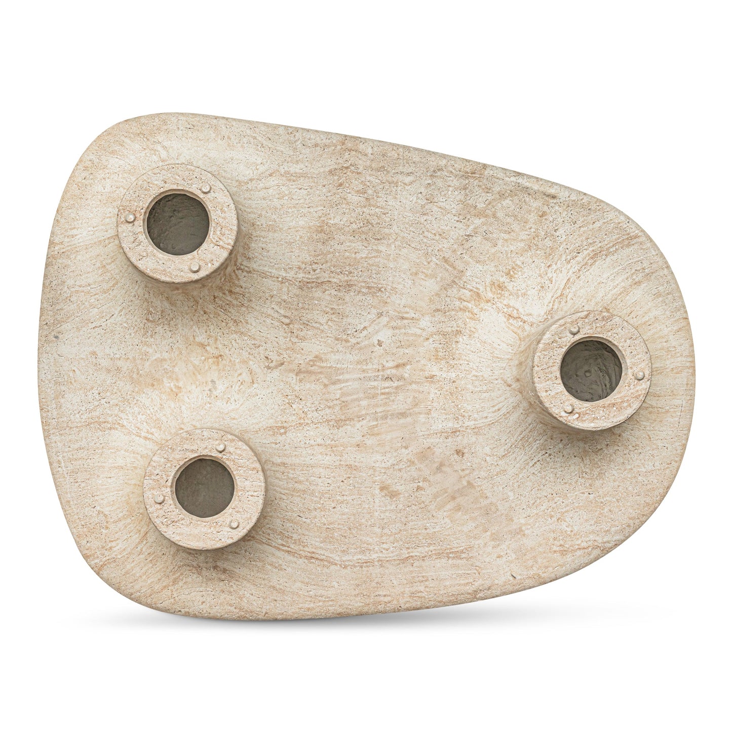 Warby Faux Travertine Cement Outdoor Coffee Table