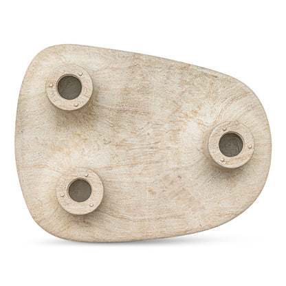 Warby Faux Travertine Cement Outdoor Coffee Table