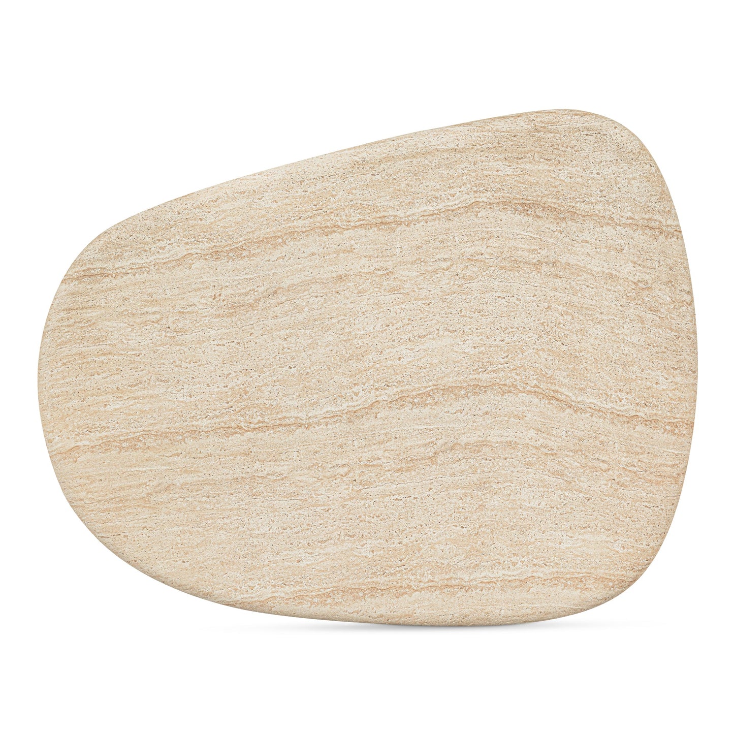 Warby Faux Travertine Cement Outdoor Coffee Table