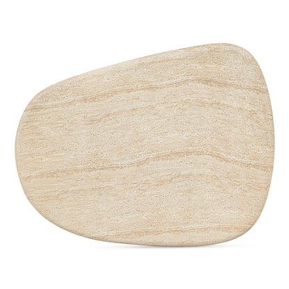 Warby Faux Travertine Cement Outdoor Coffee Table