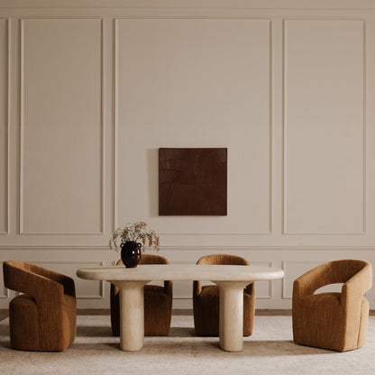 Moe's Home Warby Faux Travertine Outdoor Dining Table
