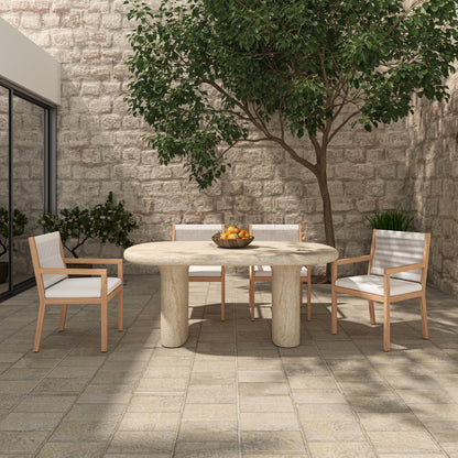 Moe's Home Warby Faux Travertine Outdoor Dining Table