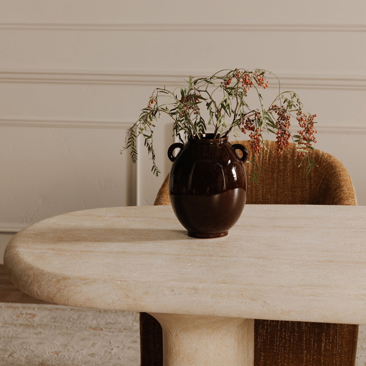 Moe's Home Warby Faux Travertine Outdoor Dining Table
