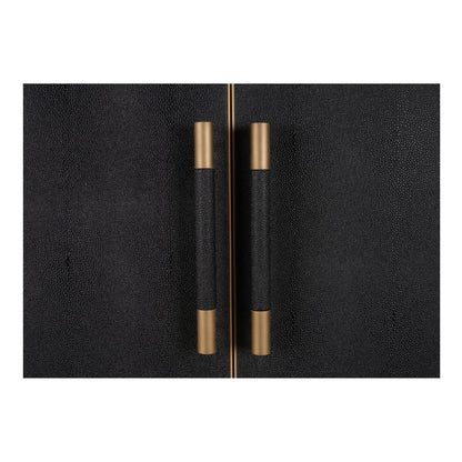 Mako Black Solid Oak Bar Cabinet