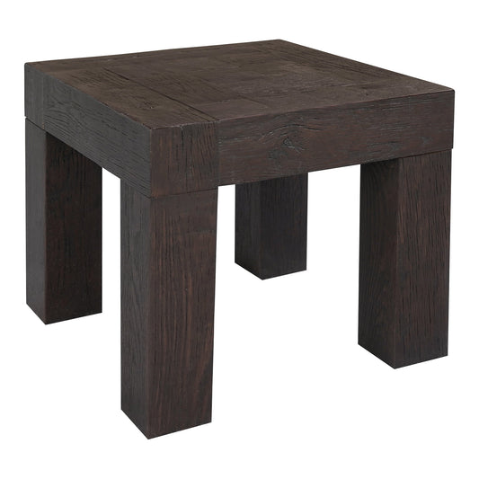 Evander Wood Brown Square Side Table