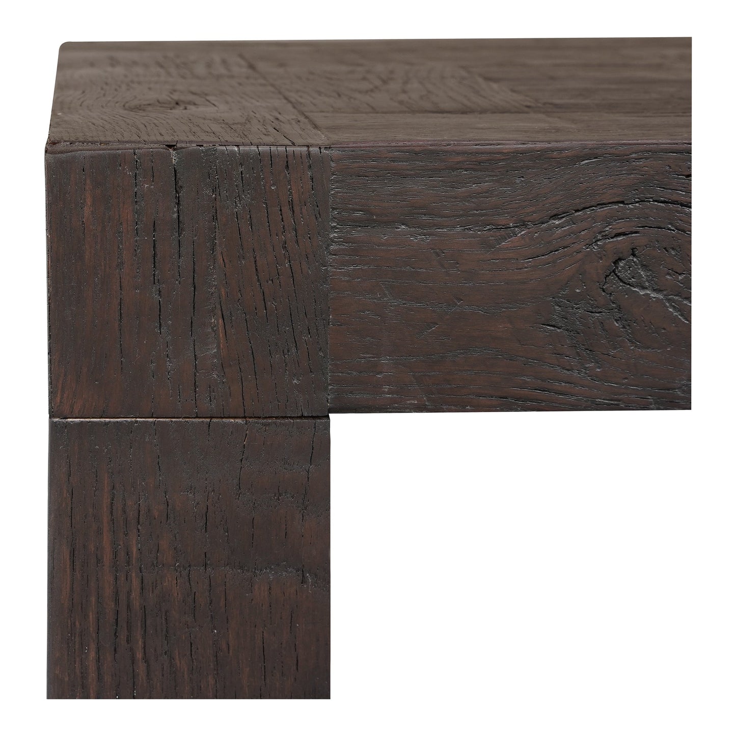 Evander Wood Brown Square Side Table