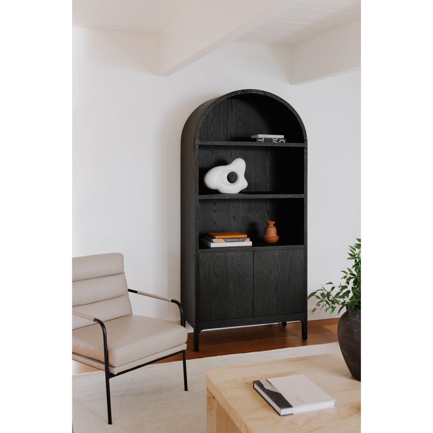 Wilde Wood Black Display Cabinet