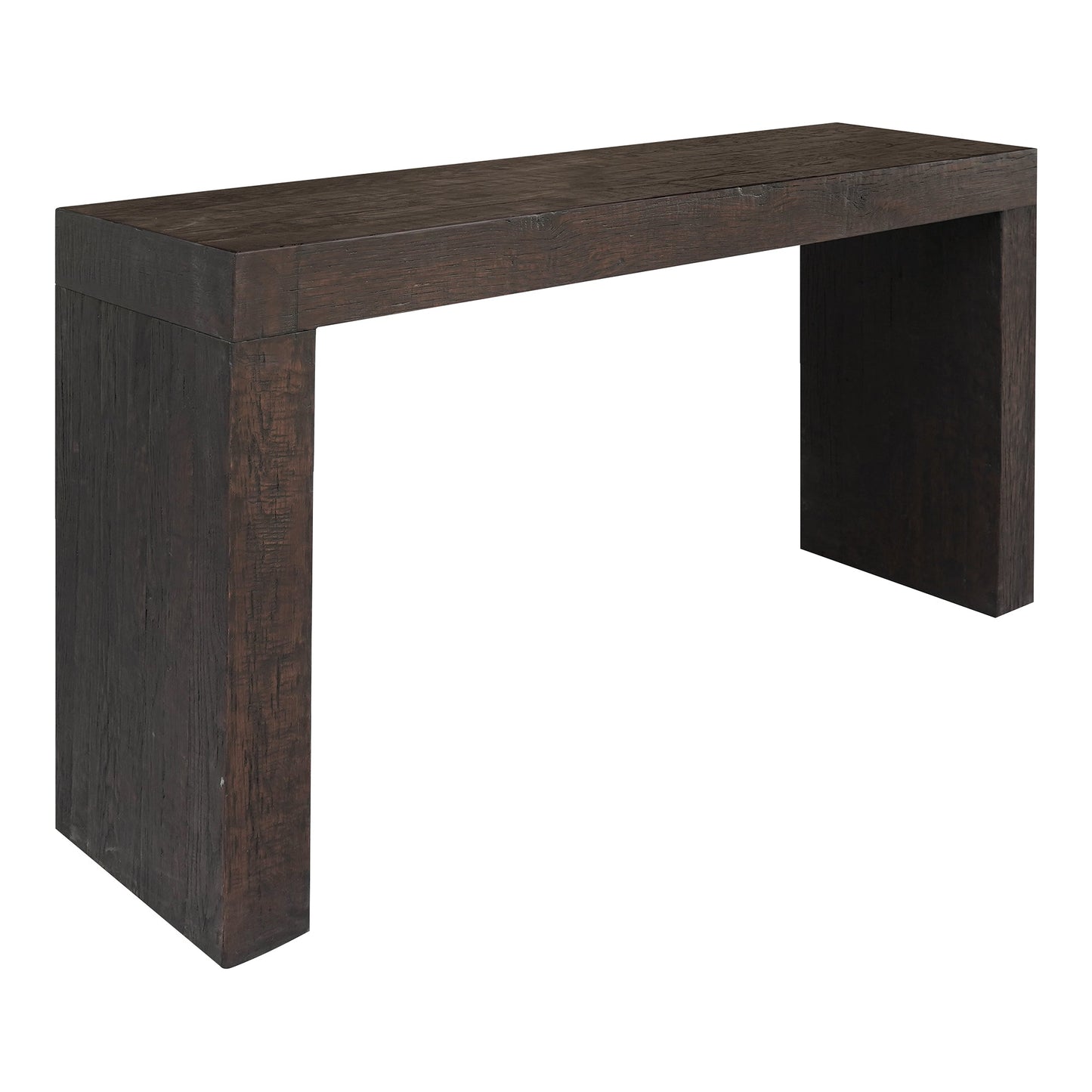 Evander Wood Brown Rectangular Console Table