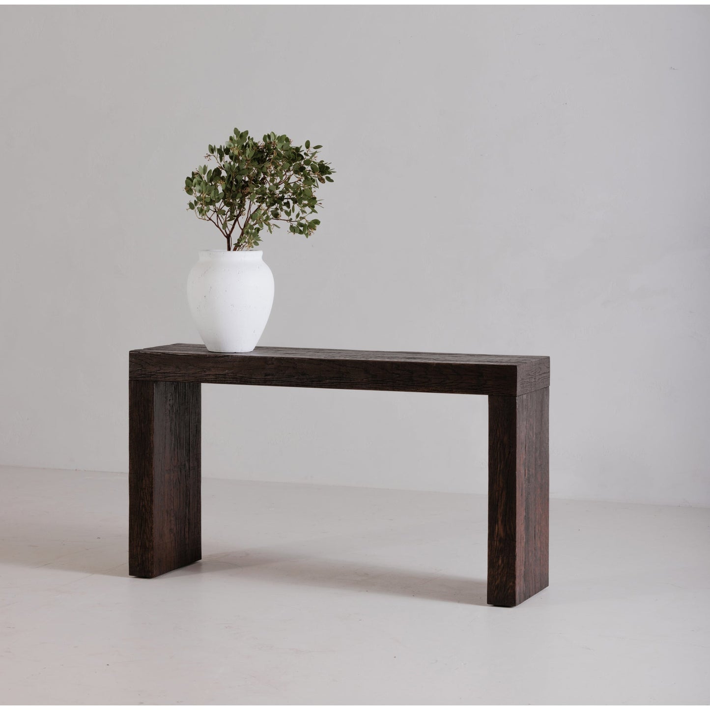 Evander Wood Brown Rectangular Console Table