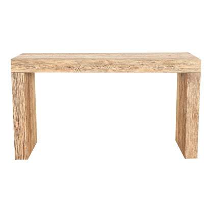 Evander Wood Brown Rectangular Console Table