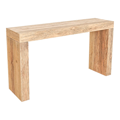 Evander Wood Brown Rectangular Console Table