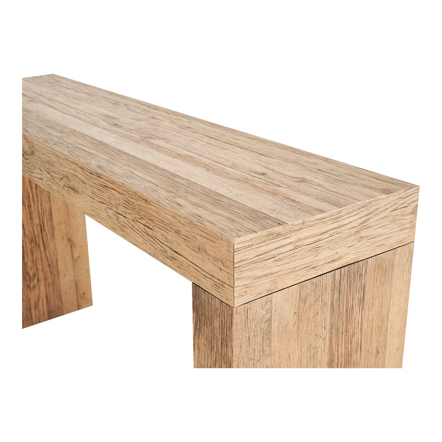 Evander Wood Brown Rectangular Console Table