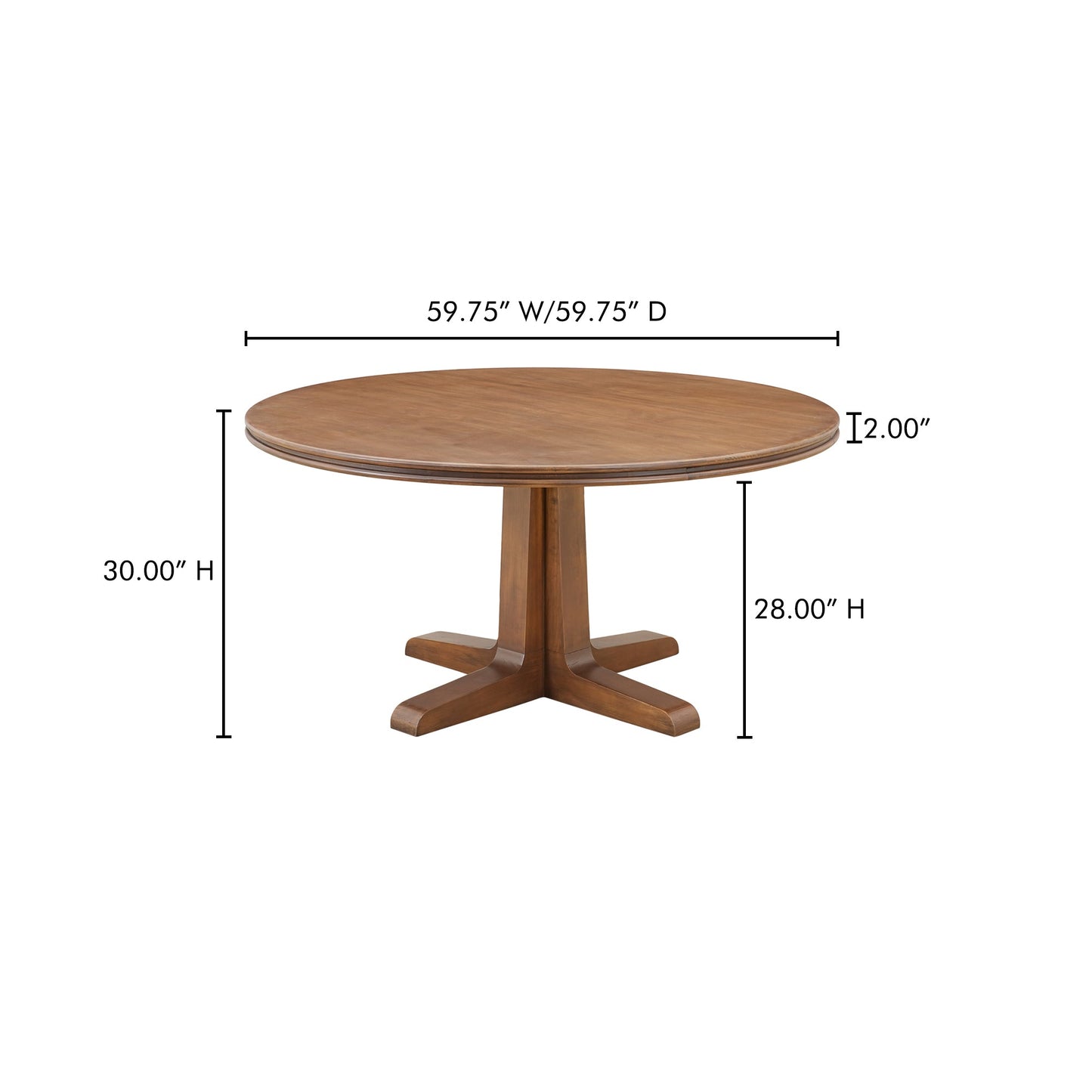 Charles Solid Pine Round Dining Table