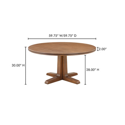 Charles Solid Pine Round Dining Table
